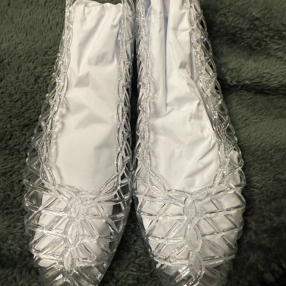 NWT FREE PEOPLE STARDUST JELLY FLATS SIZE 9 - Picture 2 of 6